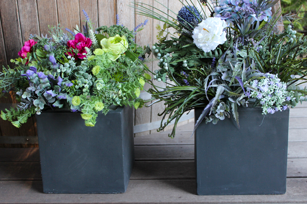 kompozycja Fuksja w sześciennej donicy, wys.47cm