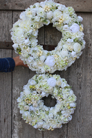 biało-kremowy wianek Biel, śr.40cm