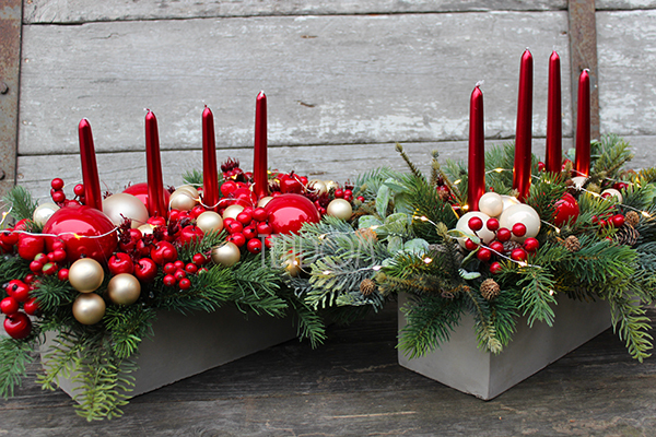 Choinka dekoracyjny stroik świąteczny / kompozycja,  wys.33cm  