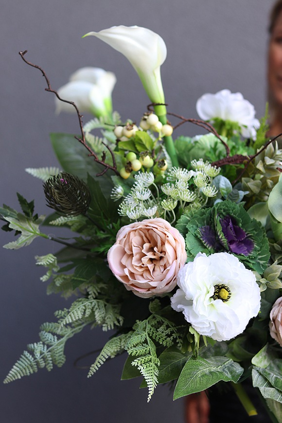 bardzo długa kompozycja nagrobna, Izolda Hemina, wym.40x110cm