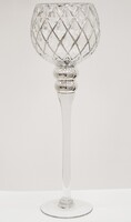 elegancki świecznik glamour, Forester Crystal, wys.40cm