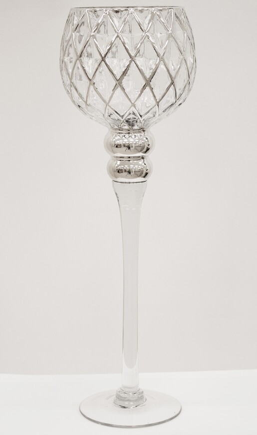 elegancki świecznik glamour, Forester Crystal, wys.40cm