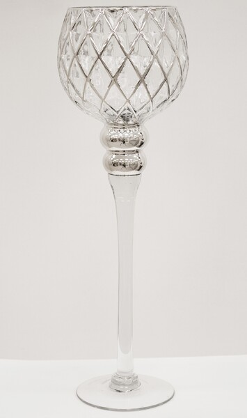 elegancki świecznik glamour, Forester Crystal, wys.40cm