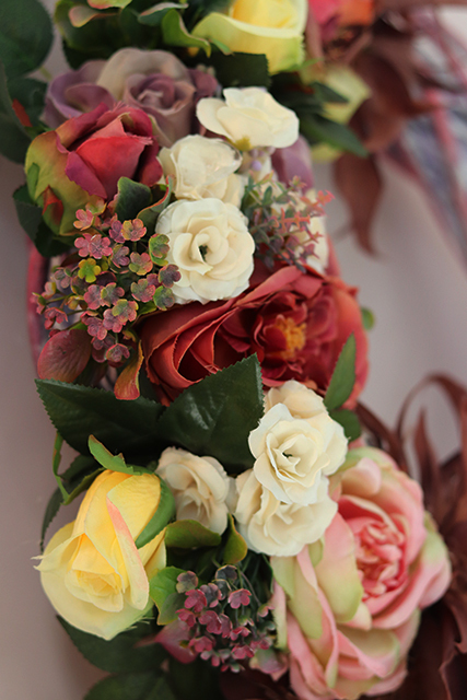 ekskluzywny wieniec z chwostem Olia Premium, śr.44cm 