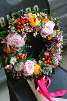 komplet dekoracji wiosennych Salla, wianek & kula kwiatowa, komplet