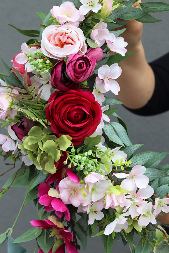 Lumina Subtelle, wyjątkowy wianek na drzwi na obręczy, śr.40cm