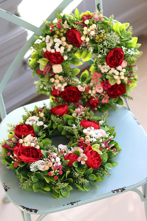 Karmona, wiosenny wianek na drzwi, śr.28cm 