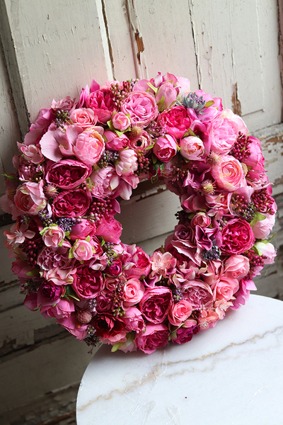 bardzo bogaty wianek, Rosanotto Tenata, śr.38cm