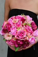 Różowy Dom, kompozycja kwiatowa / bukiet / flowerbox, wys.25cm