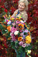 Jesienna Aura, duża wiązanka nagrobna, dł.100cm  