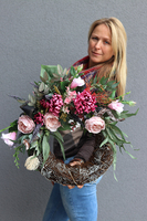 duży nagrobny wieniec z aniołem, Jerano, rozp.60cm 