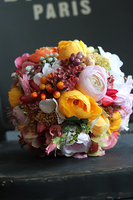 komplet dekoracji wiosennych Salla, wianek & kula kwiatowa, komplet