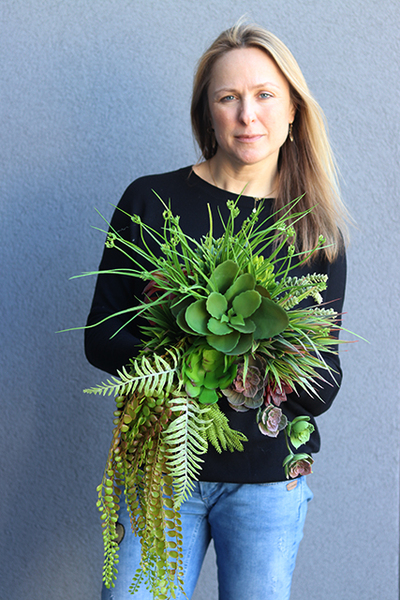 atrakcyjna kompozycja sukulenty Tenorra, wys.44cm