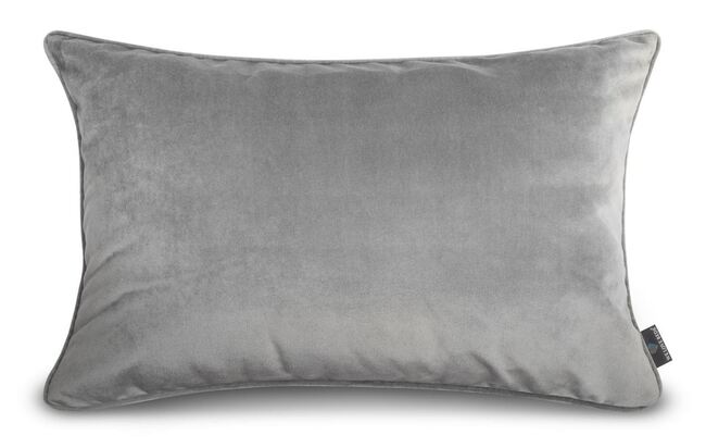 poduszka dekoracyjna welurowa, Velvetia, srebrna szarość, wym.40x60cm