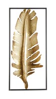 Feathers, złoty decor ścienny / pióro, wym.88x40cm