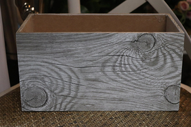 osłonka na donicę, płyta mdf, Słoje Drewna, wym.15x15x29cm