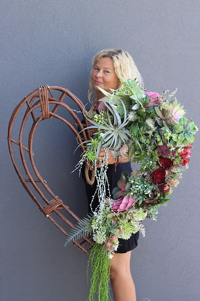 bardzo duże wiklinowe Serce Exclusive, wym. 80x80cm