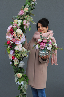 Carmen, komplet wiosennych dekoracji - wianek, girlanda&kompozycja  