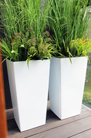 kompozycja Trawy Anna w białej donicy,  wys.160cm 