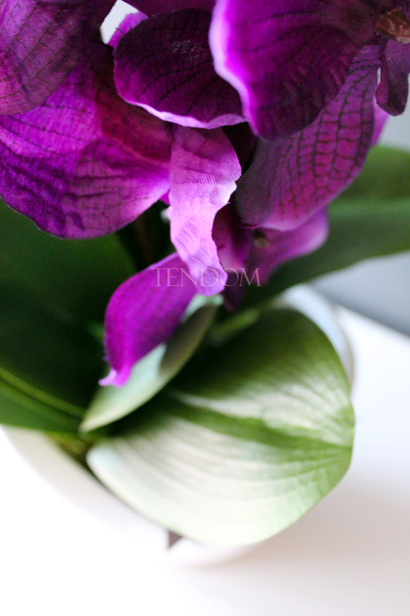 ładny storczyk sztuczny Silver Violet, wys.63cm 