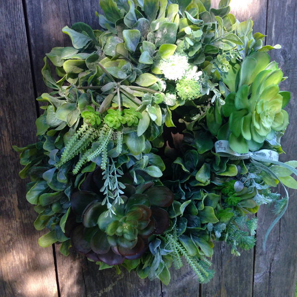 wianek dekoracyjny z kaktusami Sukulent 2, śr.32cm