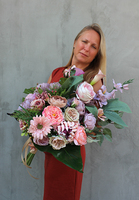 Sensenia wiązanka / dekoracja nagrobna, wym.70cm 