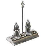 Glamour Spring, solniczka i pieprzniczka na podstawie, nikiel, wym.15.3x8x19cm