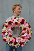 piękny wianek / wieniec na drzwi / stroik Exclusive Roses, śr.56cm