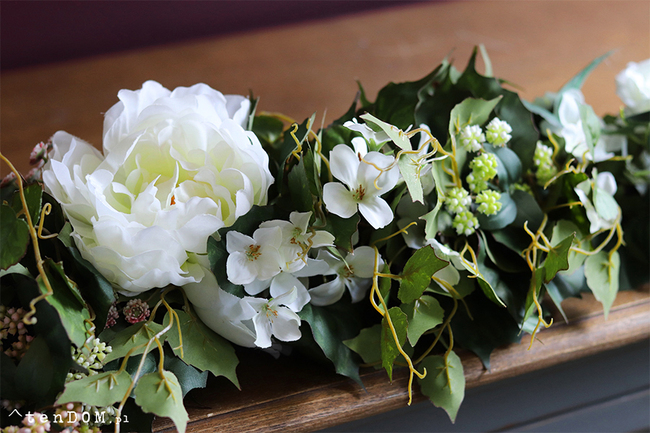 elegancka girlanda kwiatowa, Pivonia, dł.100cm 