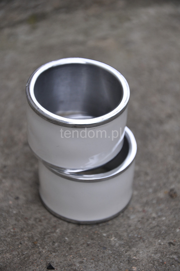 aluminiowe obrączki na serwetki Glamour White, 6szt.