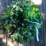 wianek dekoracyjny z kaktusami Sukulent 2, śr.32cm