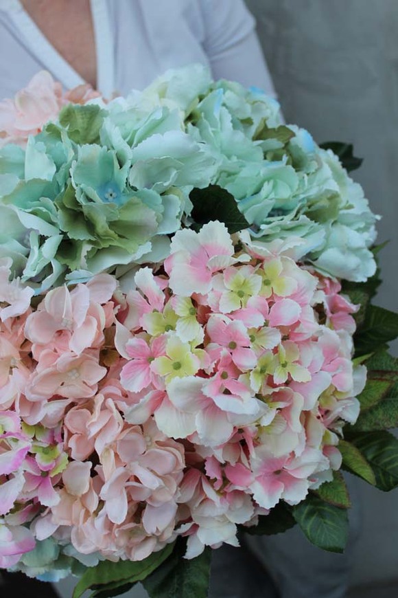 Hortensjowa kompozycja kwiatowa / bukiet, wys.36cm