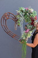 bardzo duże wiklinowe Serce Exclusive, wym. 80x80cm