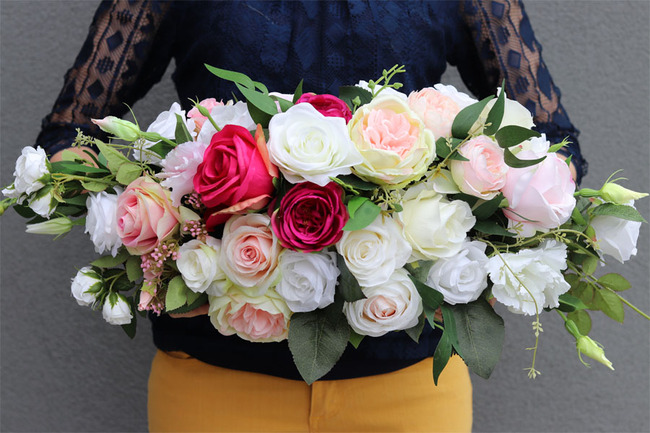 bajeczna kompozycja kwiatowa, Estella Piano, wym.25x44cm