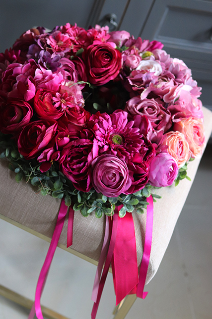 Amanita, wianek na drzwi w intensywnych barwach, śr.40cm  