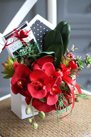 elegancka koperta flowerbox z czekoladą, Walentyna, wym.30x28cm 