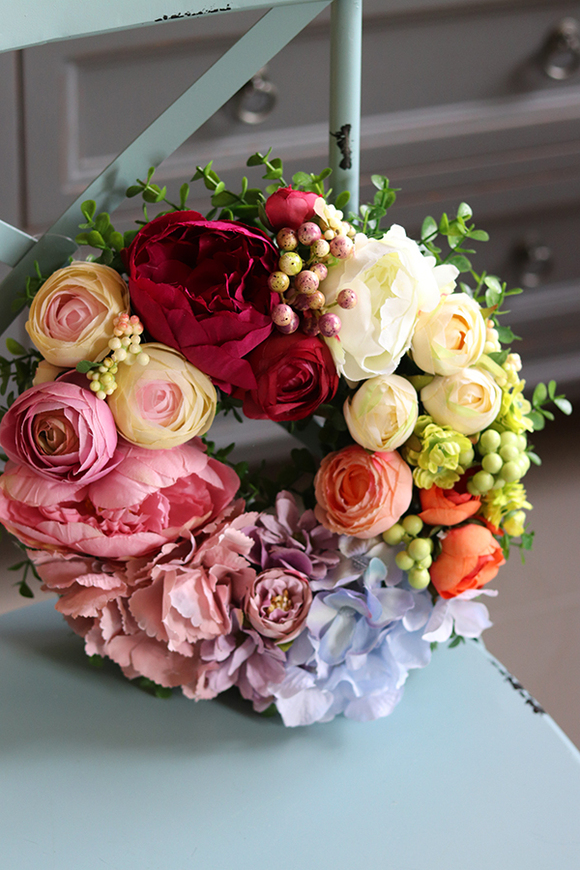 barwny wianek Kate Pastles, śr.27cm