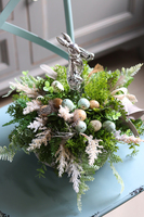 kompozycja / stroik wielkanocny, Zajączek, wys.26cm