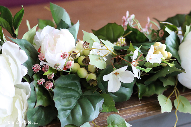 elegancka girlanda kwiatowa, Pivonia, dł.100cm 