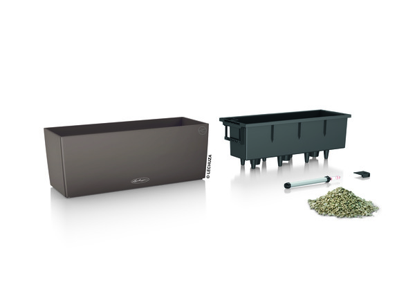 Balconera, elegancka donica z nawadnianiem, brąz, dł.50cm