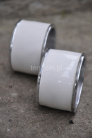 aluminiowe obrączki na serwetki Glamour White, 6szt.
