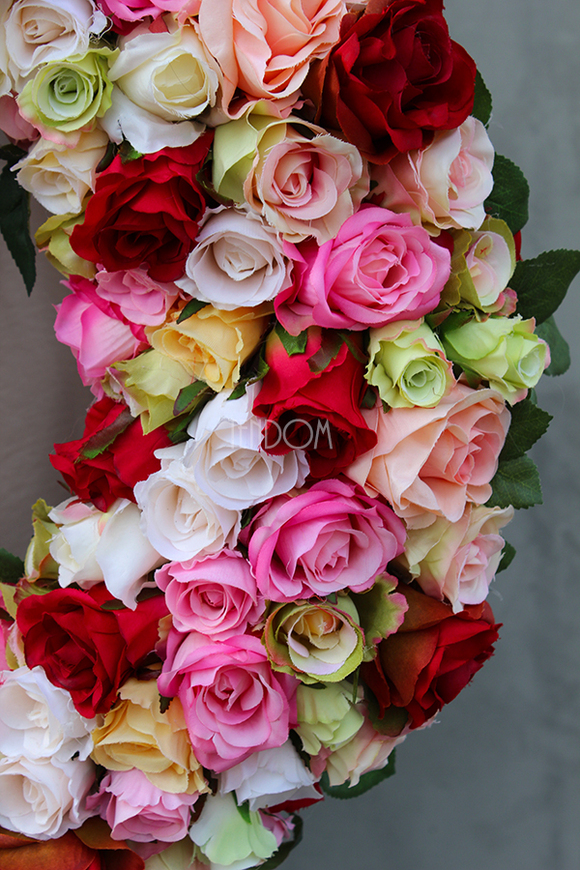 piękny wianek / wieniec na drzwi / stroik Exclusive Roses, śr.56cm