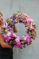 Bella Jesienna, kwiatowy wianek na drzwi, śr.55cm  