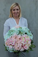 Hortensjowa kompozycja kwiatowa / bukiet, wys.36cm