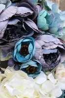 Błękit Nieba Wiosną, dekoracyjny wianek na drzwi, większy, śr.45cm