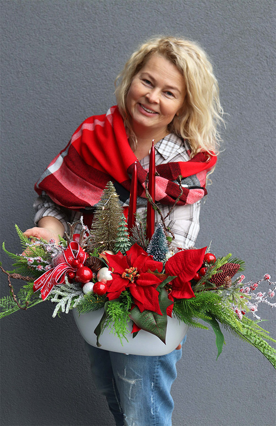 Gwiazda Betlejemska, stroik świąteczny LED