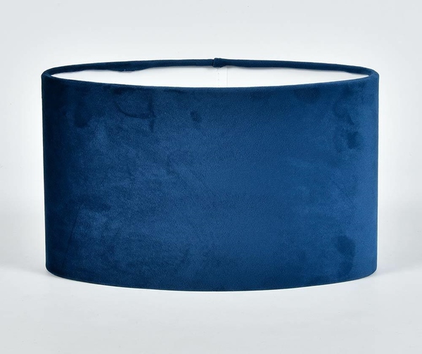 Abażur Blue Elipsa a28/13h17 plusz niebieski, wym.28x13x17cm
