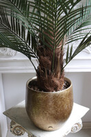 Palma Gold Hilton 2, sztuczna roślina w złotej donicy