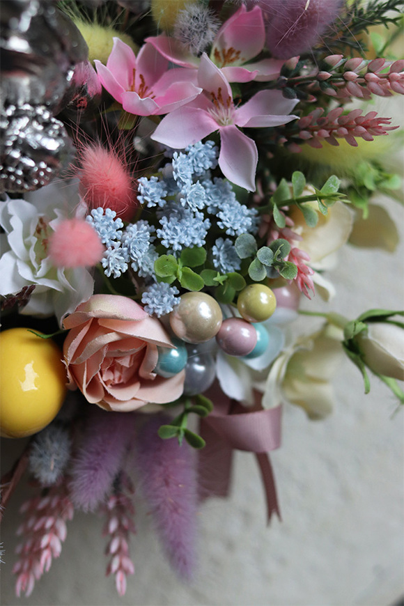 kompozycja wielkanocna, Zajączek z Parasolem, wym.32x27cm