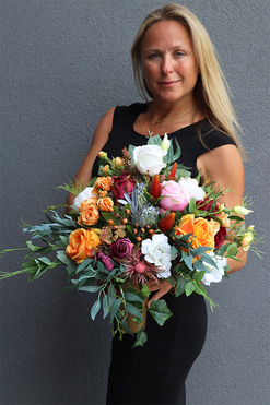 bukiet nagrobny, Klementine Autumn, dł.60cm